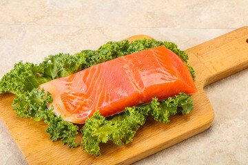 Salmon fillet slice for cooking