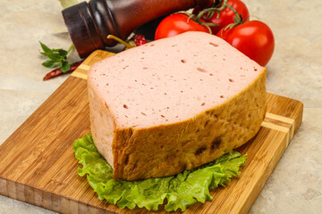 Homemade baked traditional meat loaf