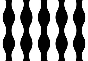 Fondo de barras negras, verticales y onduladas sobre fondo blanco