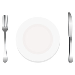 食器とテーブルマナーのイラスト素材　ベクター