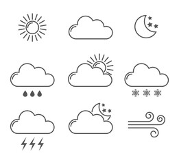 Fototapeta premium weather icon set