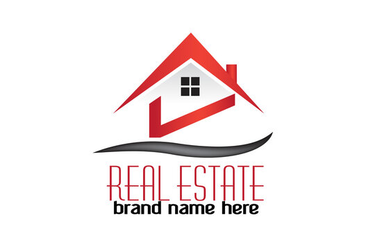 Logo real estate house red check inspection concepts icon vector image 