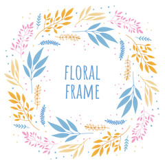 Obraz premium Vector floral frame