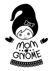 Mom gnome, a cute character design of female gnome.