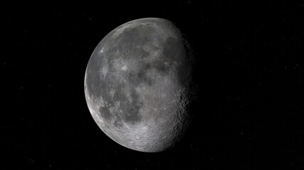 Obraz premium Waning Moon with Stars