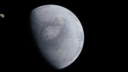 earth-like planet in far space, planets background 3d render