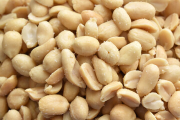 Salted peanuts texture background.  Healthy dietary food. 