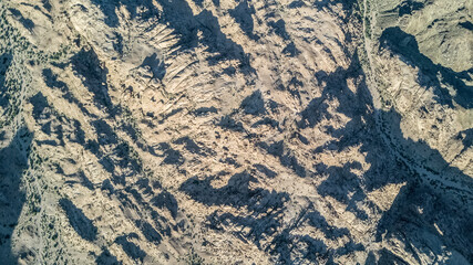 mountain plateau in Mongolia aerial view