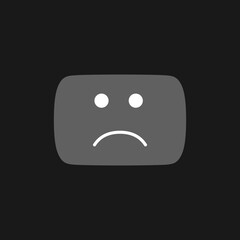 Error grey Icon. This Video is not Available. Social Media Element. Vector Illustration. Vector illustration