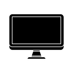 Computer screen icon. Desktop PC monitor or television symbol. Vector illustration.