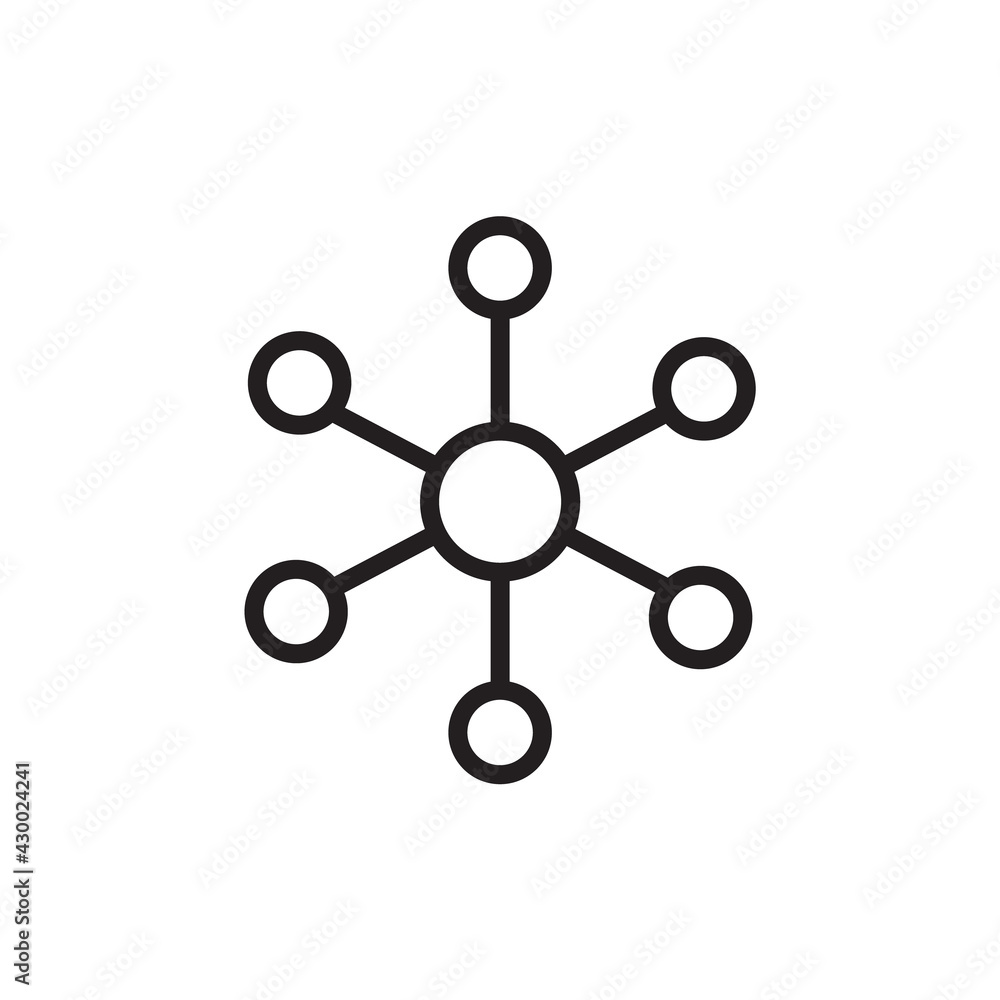 Poster connection icon. hub network connection isolated on grey background. vector illustration. people net