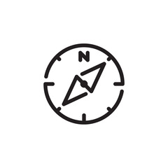 Compass icons on white background. Vector illustration. Navigation Icon