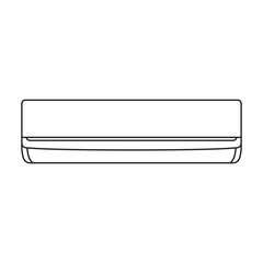 Air conditioner vector outline icon. Vector illustration condition on white background. Isolated outline illustration icon of air conditioner, .