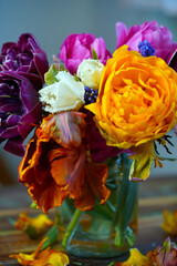 Blumenstrauß, Tulpenstrauß, Blumen, Tulpen