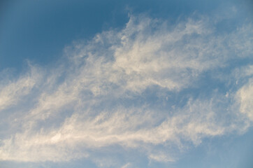 Clouds in the evening sky.