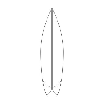 recommend clip art: Surfboard vector outline icon. Vector illustration surf board on white background. Isolated outline illustration icon of surfboard.