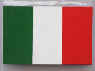 Obraz premium Grün-Weiss-Rot - Nationalflagge von Italien