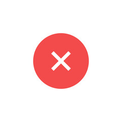 Fototapeta premium X Mark, Cross Isolated Flat Web Mobile Icon. Stock Vector illustration isolated on white background.