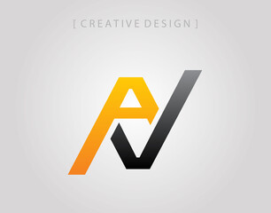 Fototapeta premium Abstract A, J, AJ letter mark logo icon design template.