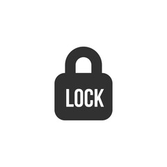Padlock flat vector icon. lock security icon. Protection privacy sign. Stock Vector illustration isolated on white background.