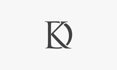 KD or DK letter logo concept isolated on white background.