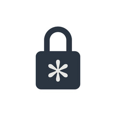 Padlock flat vector icon. lock security icon. Protection privacy sign. Stock Vector illustration isolated on white background.