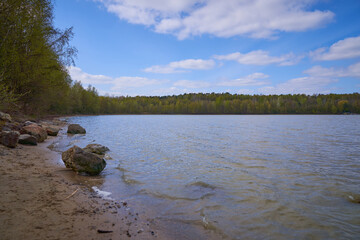 silbersee, haltern am see, hike in april, germany
