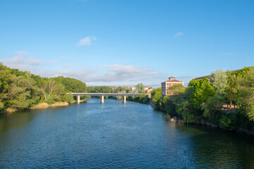 Stone bridge in Logrono, La Rioja region, Spain