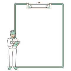 業者　人物　メモ　作業員　フレーム