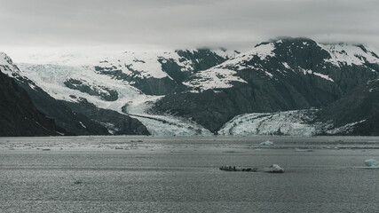 Views on the way to Columbia Glacier, sailing from Valdez, Alaska