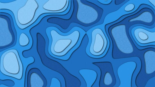 Blue paper cut banner with 3D slime abstract background and gblue waves layers. Abstract layout design for brochure and flyer.