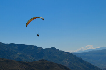 Flying over Chicamocha Valley, Colombia