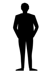 Man standing cartoon character isolated - vector