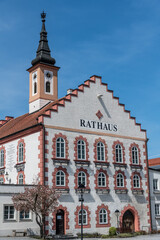 Fototapeta na wymiar Famous Historic Town hall in Waidhofen an der Thaya, Lower Austria 24.04.2021