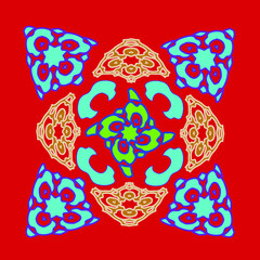 Abstract background with repeating symmetric patterns 