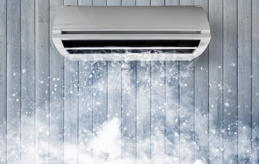The air conditioner puts very fresh air in the room in a hot day