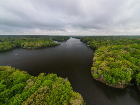 Small Fishing Lake from the sky