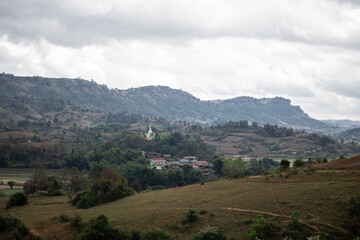 Rolling hills and local village hike Kalaw to Inle Lake