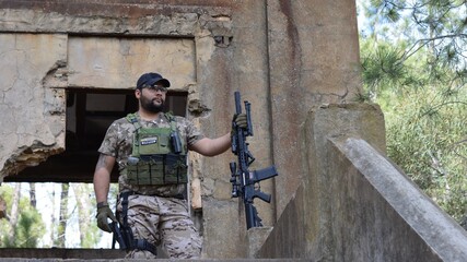 Fototapeta premium airsoft soldier