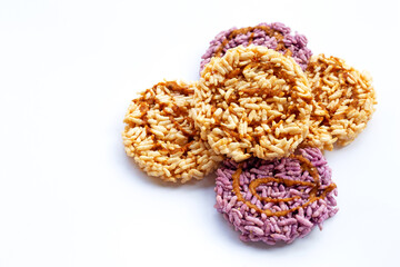 Rice cracker with coconut palm sugar