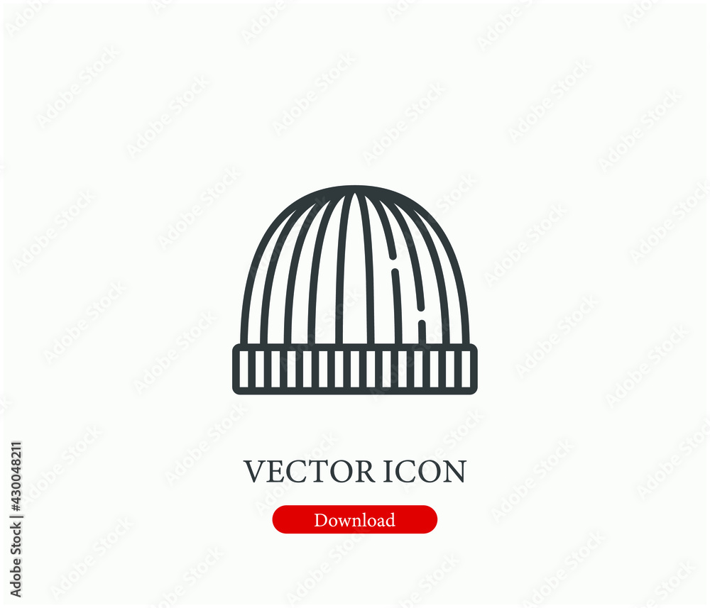 Aufkleber cap vector icon. editable stroke. linear style sign for use on web design and mobile apps, logo. sym
