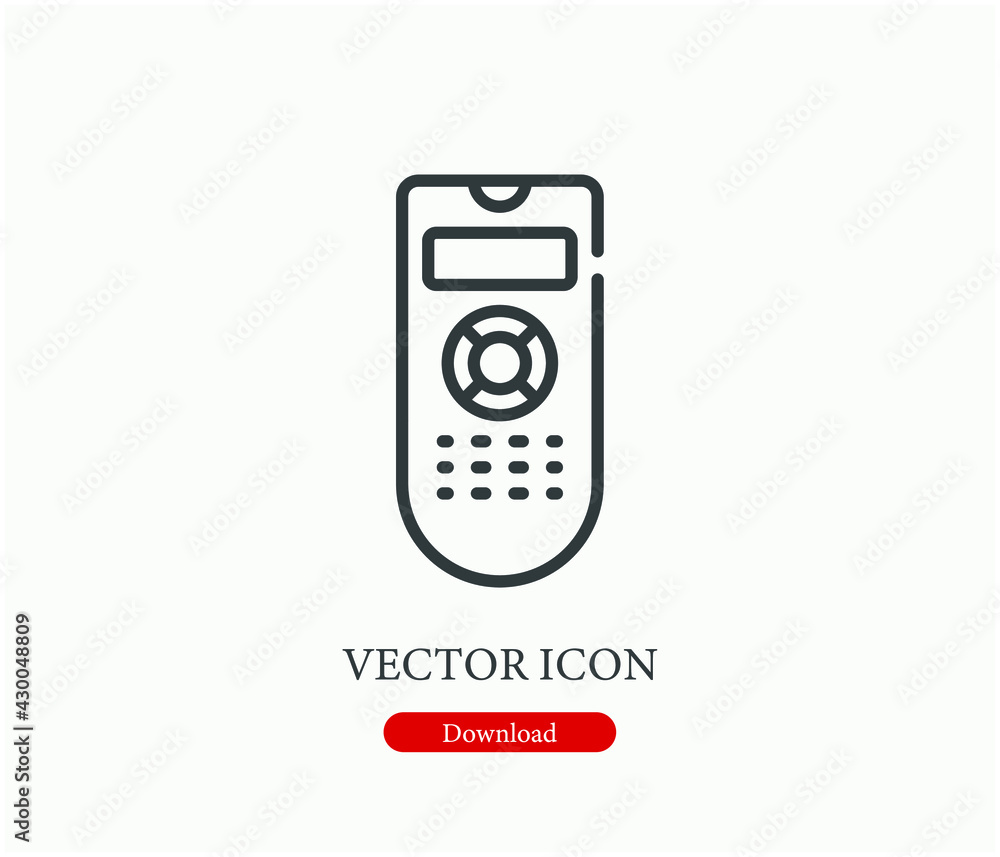 Poster remote control vector icon. editable stroke. linear style sign for use on web design and mobile apps