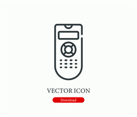 Remote control vector icon.  Editable stroke. Linear style sign for use on web design and mobile apps, logo. Symbol illustration. Pixel vector graphics - Vector