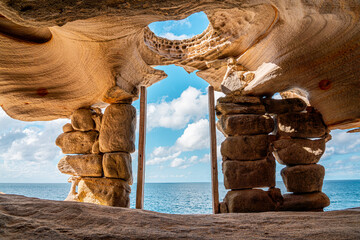 Cave with Skylight by the Ocean - a Relaxing Zen Sanctuary
