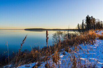 sunrise over the lake