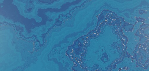 3D Rendering of abstract blue marble texture. For wallpaper for background