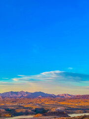 Naklejka premium sunset in the mountains