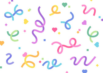 Fototapeta premium Celebration ribbons are blowing everywhere. Simple pattern design template.