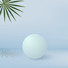 Abstract background with blue color geometric 3d podiums. Vector illustration