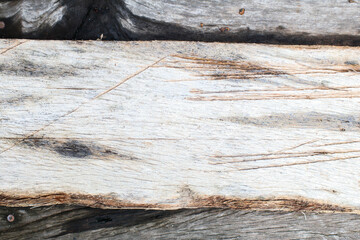 Wet wood texture. Old vintage aged grunge dark brown and gray wooden floor planks texture background 